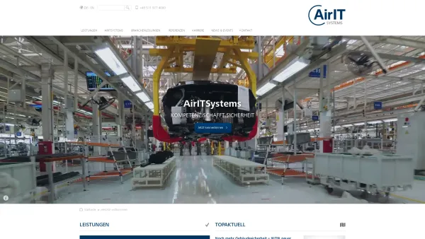 Website Screenshot: AirITSystems Hannover GmbH - AirITSystems | IT- und Sicherheitslösungen mit Kompetenz | AirITSystems - Date: 2023-06-16 10:10:51