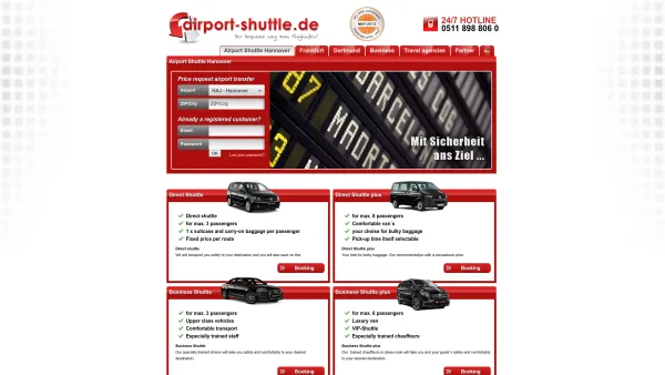 Website Screenshot: Airport Shuttle Hannover GmbH - airport shuttle Hannover - airport shuttle - chauffeurservice - Date: 2023-06-20 10:41:45