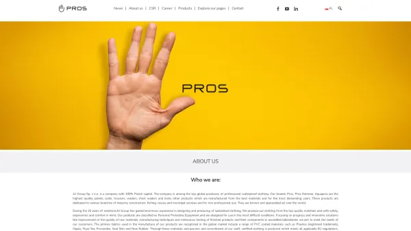 Website Screenshot: AJ Group - Homepage | AJ Group - PROS - clothing manufacturers - Date: 2023-06-16 10:10:51