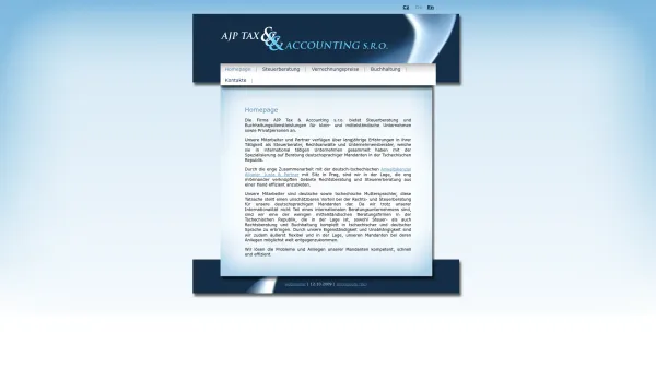 Website Screenshot: AJP Tax & Accounting s.r.o. - Homepage | AJP Tax & Accounting - Date: 2023-06-16 10:10:51