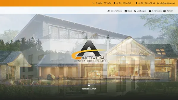 Website Screenshot: Aktivbau GmbH - Aktivbau GmbH - Date: 2023-06-20 10:41:45