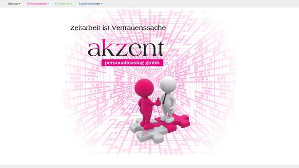 Website Screenshot: Akzent Personalleasing GmbH - Zeitarbeit Firma - akzent personalleasing gmbh - Home - - Date: 2023-06-16 10:10:54