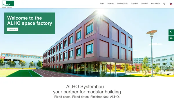 Website Screenshot: ALHO Systembau GmbH - Modular buildings and Prefab Homes | ALHO Construction - Date: 2023-06-16 10:10:54