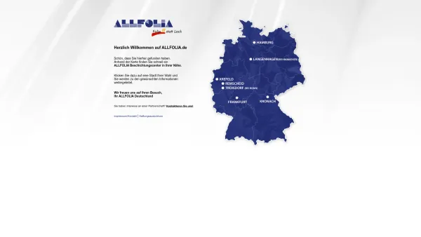 Website Screenshot: ALLFOLIA Deutschland GmbH -  FOLIE statt LACK -  bundesweite Filialen - Allfolia Deutschland GmbH - Date: 2023-06-16 10:10:54