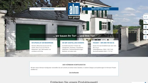Website Screenshot: Alm-Tor GmbH -  ... wir bauen Ihr Tor! - alm-Tor: Ihr Spezialist für Tür und Tor am Niederrhein | alm - Tor GmbH - Date: 2023-06-16 10:10:54