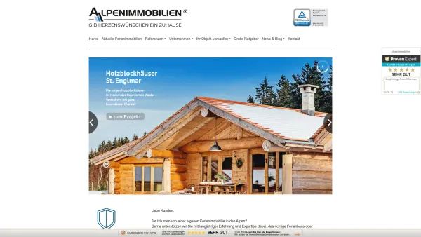 Website Screenshot: Alpenimmobilien - Ferienhaus & Ferienwohnung kaufen | Alpenimmobilien ✔️ - Date: 2023-06-16 10:10:54