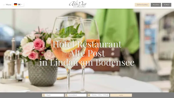 Website Screenshot: Alte Post Hotel-Gasthof - Hotel Alte Post | Hotel und Restaurant Insel Lindau Bodensee - Date: 2023-06-16 10:10:54