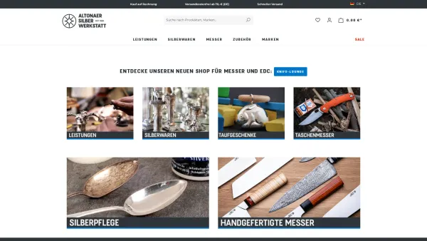 Website Screenshot: Altonaer Silber Werkstatt - Altonaer Silberwerkstatt - Date: 2023-06-16 10:10:54