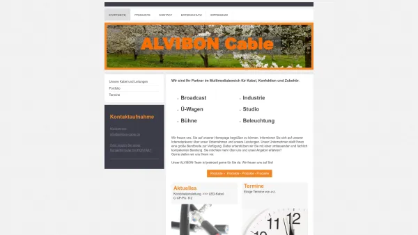 Website Screenshot: ALVIBON Cable GmbH - ALVIBON Cable GmbH - Startseite - Date: 2023-06-16 10:10:54