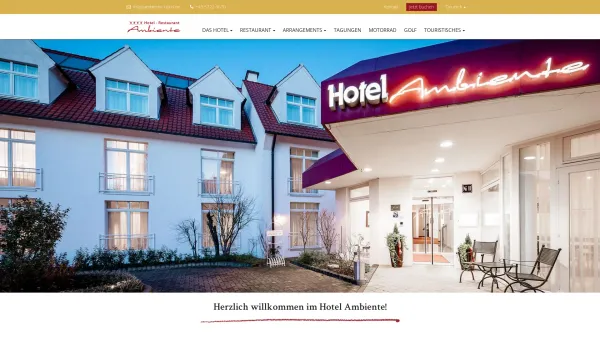 Website Screenshot: Hotel Ambiente GmbH - Hotel Ambiente in Bückeburg - 4 Sterne, die überzeugen · Hotel Ambiente - Date: 2023-06-16 10:10:54