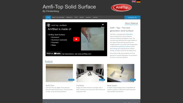 Website Screenshot: Amfi Top AG - Amfi-Top Solid Surface - By Fürstenberg - Date: 2023-06-16 10:10:57
