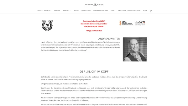 Website Screenshot: Andreas Winter Coaching - Andreas Winter Coaching, verändern Sie Ihr Leben! - Date: 2023-06-20 10:41:45