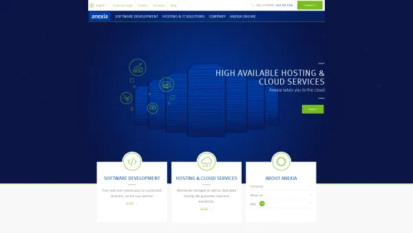 Website Screenshot: Anexia Deutschland GmbH - Anexia - Your software development and managed hosting partner - Date: 2023-06-16 10:10:57