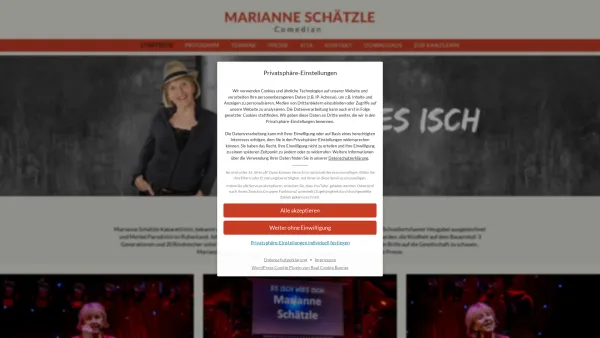 Website Screenshot: Angela Merkel Double Eventkabarett - Marianne Schätzle - Kabarettistin - Comedian - Date: 2023-06-16 10:10:57
