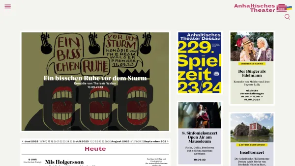 Website Screenshot: Anhaltisches Theater Dessau - Anhaltisches Theater Dessau - Date: 2023-06-16 10:10:57
