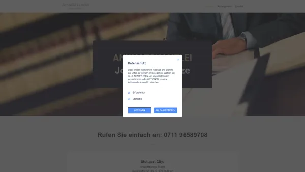 Website Screenshot: Anwalt Mietrecht Stuttgart City - Rechtsanwalt Mietrecht Stuttgart City | Arbeitsrecht - Date: 2023-06-16 10:10:57