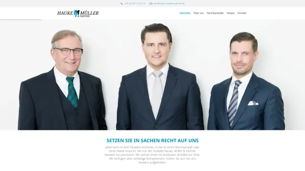 Website Screenshot: Anwaltskanzlei Rechtsanwalt Müller - Hauke, Müller & Partner Rechtsanwälte - in Cloppenburg und Bösel - Date: 2023-06-16 10:10:57