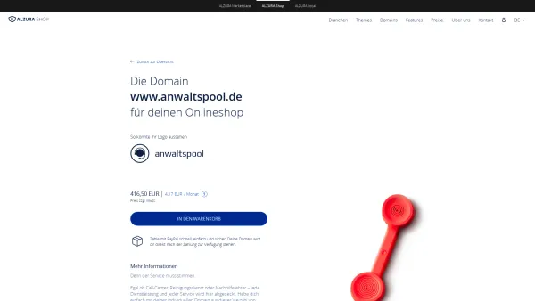 Website Screenshot: Anwaltspool.de - www.anwaltspool.de - ALZURA Shop - Date: 2023-06-16 10:10:57