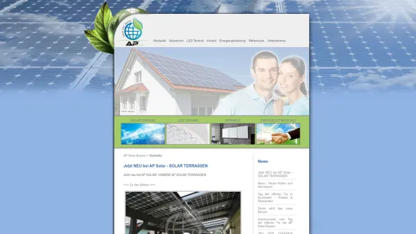 Website Screenshot: AP-Solar Bayern GmbH - Startseite - AP Solar Bayern GmbH - Date: 2023-06-16 10:10:57