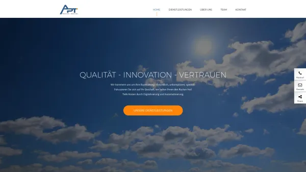 Website Screenshot: Ackermann + Partner Treuhand AG - der innovative Treuhänder - Apt Treuhand - Date: 2023-06-20 10:41:48