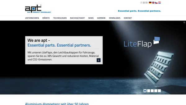 Website Screenshot: aptHiller GmbH. - apt Group | Aluminium-Kompetenz seit über 50 Jahren - Date: 2023-06-16 10:10:57