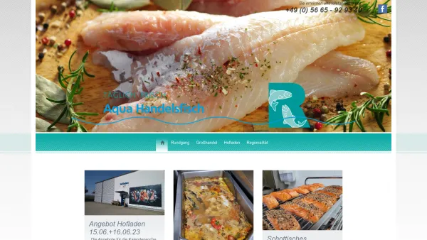 Website Screenshot: Aqua Handelsfisch GmbH & Co. KG -  Täglich frisch · Aqua Handelsfisch - Date: 2023-06-16 10:10:57