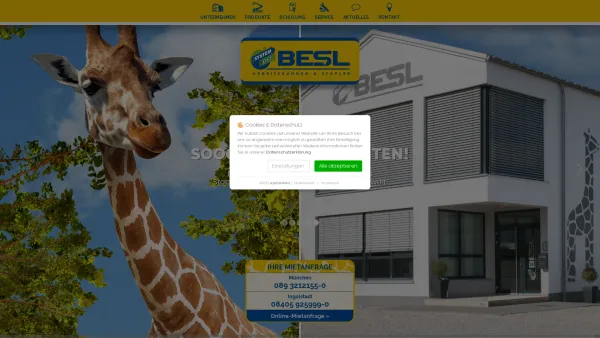Website Screenshot: Besl GmbH - Arbeitsbühnen & Hebebühnenverleih » BESL GmbH - Date: 2023-06-16 10:11:00