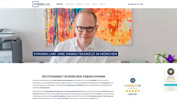 Website Screenshot: SYMANN LAW Kanzlei für Arbeitsrecht & Erbrecht - Ihr Rechtsanwalt in München | Kanzlei Fabian Symann - Date: 2023-06-20 10:41:48