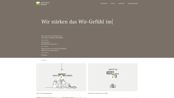 Website Screenshot: Architekten Bökamp Dipl.-Ing. Arch. Hans-Wilhelm Bökamp Dipl.-Ing. Arch. Henning Bökamp - Home - Architekten Bökamp - Date: 2023-06-16 10:11:00