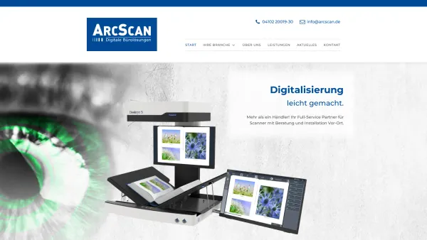 Website Screenshot: Arcscan GmbH - ≡ Digitalisierung von Büchern | Scansysteme | ArcScan GmbH - Date: 2023-06-16 10:11:00