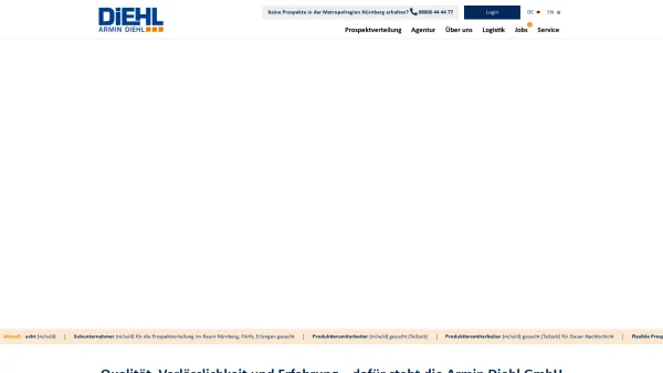 Website Screenshot: Prospektverteilung Armin Diehl GmbH - Direktwerbung Haushaltswerbung Prospektverteilung - Date: 2023-06-16 10:11:00