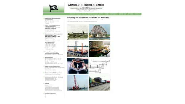 Website Screenshot: Arnold Ritscher GmbH - Arnold Ritscher GmbH | Pontonvermietung - Date: 2023-06-16 10:11:00