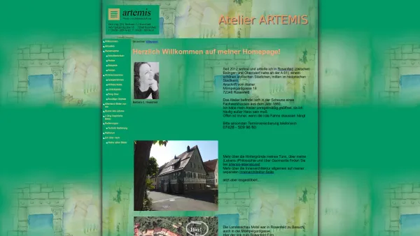 Website Screenshot: ARTEMIS - Raum- und Objektkunst - Willkommen auf der Homepage vom Atelier ARTEMIS, Barbara C. Heuschkel - Date: 2023-06-16 10:11:00