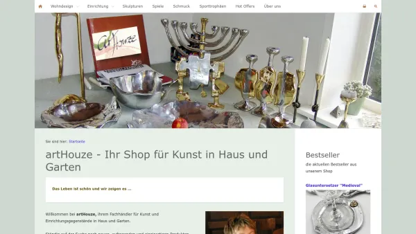 Website Screenshot: artHouze - artHouze - Ihr Shop für Kunst in Haus und Garten - von artHouze - Date: 2023-06-16 10:11:00