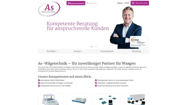 Website Screenshot: As-Wägetechnik GmbH -  Waagenprofis  für die Industrie - As-Wägetechnik – Ihr praxiserfahrener Experte für Waagen - Date: 2023-06-16 10:11:00