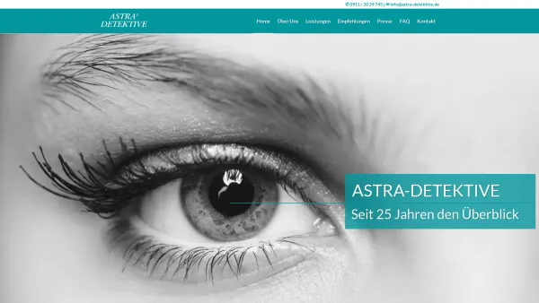 Website Screenshot: ASTRA® DETEKTIVE - Detektei Nürnberg | Ihre Detektive in Nürnberg | ASTRA® - Date: 2023-06-16 10:11:03