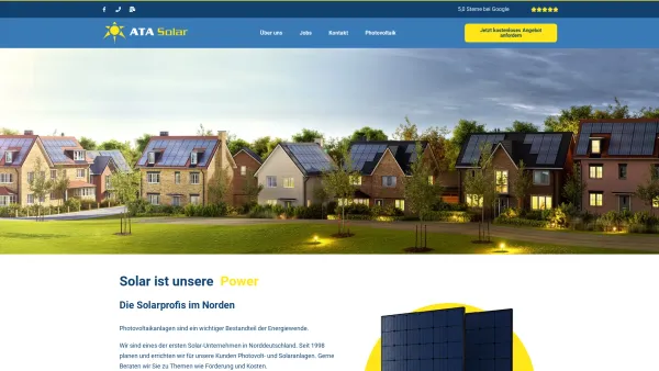 Website Screenshot: ATA Werbetechnik -  Rothe & Ernst GbR - ATA Solar - Ihr Partner für Photovoltaik und Solaranlagen - Date: 2023-06-16 10:11:03