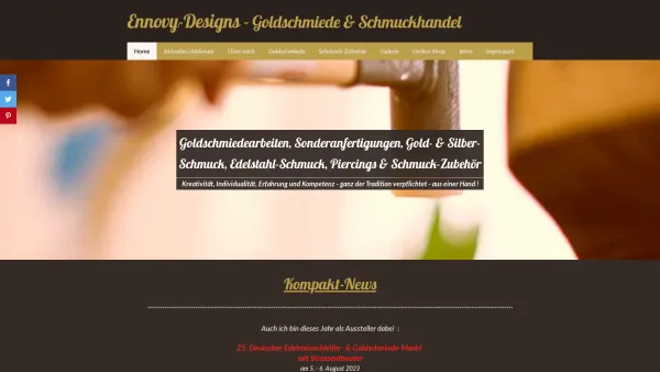 Website Screenshot: Ennovy-Designs Goldschmiede & Schmuckhandel - Ennovy-Designs - Goldschmiede & Schmuckhandel - Date: 2023-06-16 10:11:03