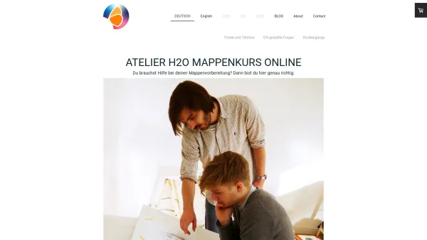 Website Screenshot: Atelier H2o - Mappenkurs Online - Atelier H2o - Date: 2023-06-20 10:41:48