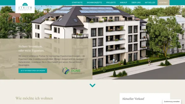 Website Screenshot: ATRIUM Baubetreuungsgesellschaft mbH - Für Kapitalanleger und Selbstnutzer – ATRIUM BAUPROJEKTE Leipzig - Date: 2023-06-16 10:11:03