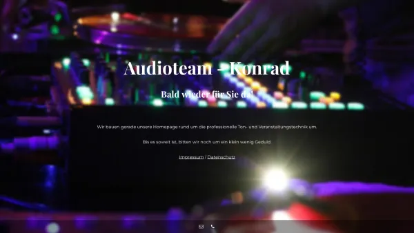 Website Screenshot: AUDIOTEAM KONRAD Veranstaltungstechnik - Audioteam Konrad in Biesenthal - Date: 2023-06-16 10:11:03
