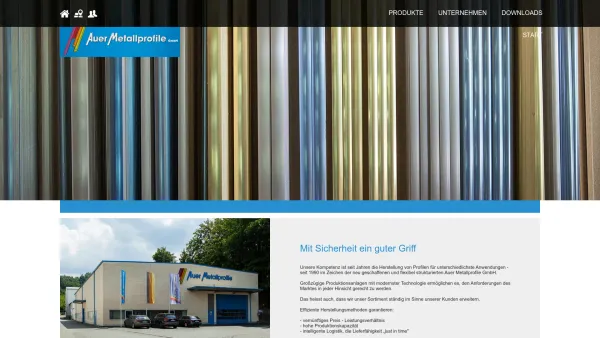Website Screenshot: AUER Metallprofile GmbH - Auer Metallprofile GmbH - Date: 2023-06-16 10:11:03