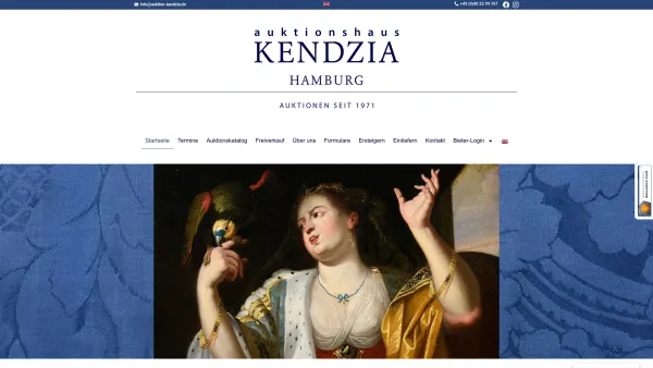 Website Screenshot: Auktionshaus Klaus D. Kendzia - Versteigerung von Kunst & Antiquitäten, Auktionshaus KENDZIA, Hamburg - Date: 2023-06-16 10:11:04