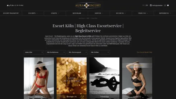 Website Screenshot: Aura Begleitagentur Köln - Escort Köln für intime Stunden – Hier Escort Models ansehen! - Date: 2023-06-20 10:41:48