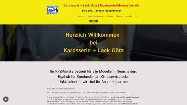 Website Screenshot: Karosserie und Lack Götz Inh. Peter Ernst -  Delle ade'...Schaden tut kaum weh! - Über uns - Date: 2023-06-16 10:11:04