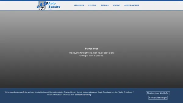 Website Screenshot: AS Auto Schulte GmbH - Auto Schulte GmbH - Herzlich willkommen - Date: 2023-06-16 10:11:04