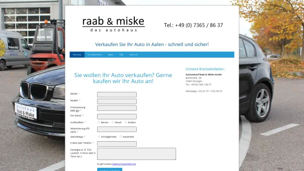 Website Screenshot: Autoankauf Raab & Miske GbR - Autoankauf Aalen - Schnell und einfach - Autoankauf Raab & Miske - Date: 2023-06-16 10:11:04