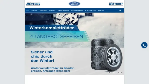 Website Screenshot: Ford Westhoff Autopark -  Ford, besser  ankommen... - Home - Auto Mertens & Auto Westhoff - Date: 2023-06-16 10:11:04
