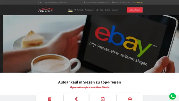 Website Screenshot: Fenix Siegen Autoankauf und KFZ Werkstatt für alle Marken - Autoankauf und KFZ Werkstatt für alle Marken - Fenix Siegen - Date: 2023-06-20 10:41:48