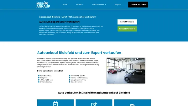 Website Screenshot: PKW-Ankauf Bielefeld - Autoankauf Bielefeld | Auto für Export verkaufen 100% Fair - Date: 2023-06-16 10:11:04